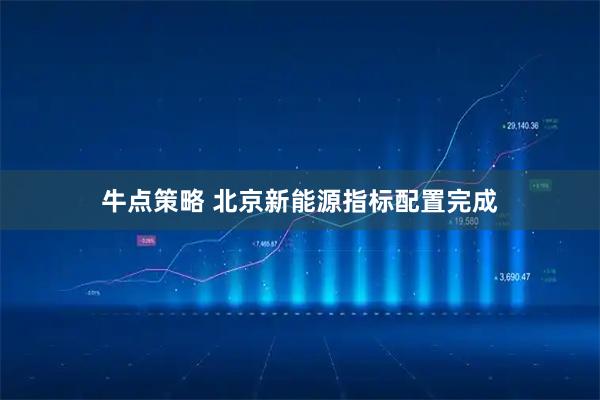 牛点策略 北京新能源指标配置完成